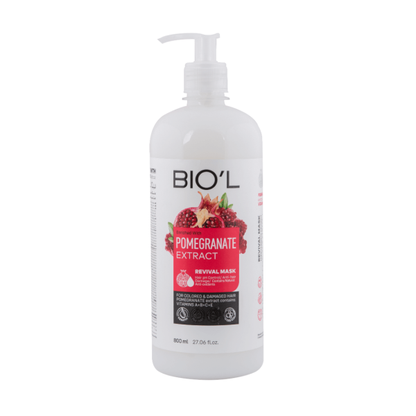 ماسک مو بیول BIOL مدل عصاره انار حجم 800 میلی لیتر