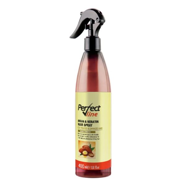 اسپری 2 فاز perfect line مدل argan and keratin حجم 400 میل