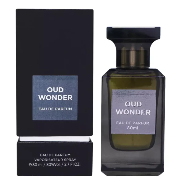 ادکلن فراگرنس ورد (fragrance world) مدل OUD WONDER حجم 80 میلی لیتر
