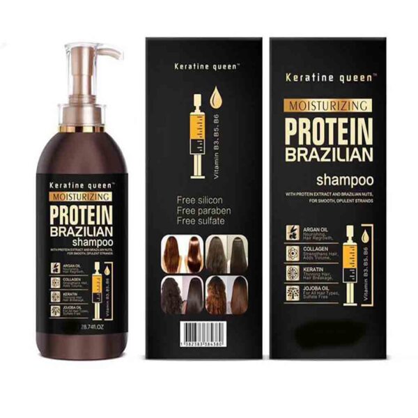 شامپو فاقد سولفات پروتئین کویین PROTEIN QUEEN مدل PROTEIN BRAZILIAN حجم 800 میل