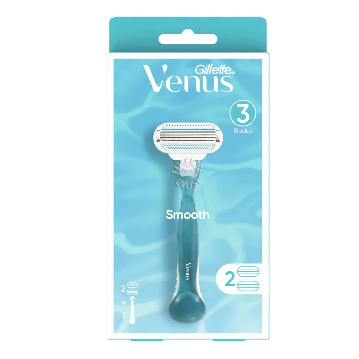 خود تراش ژیلت (Gillette) سری ونوس مدل Smooth دو یدک 3 لبه - Image 1