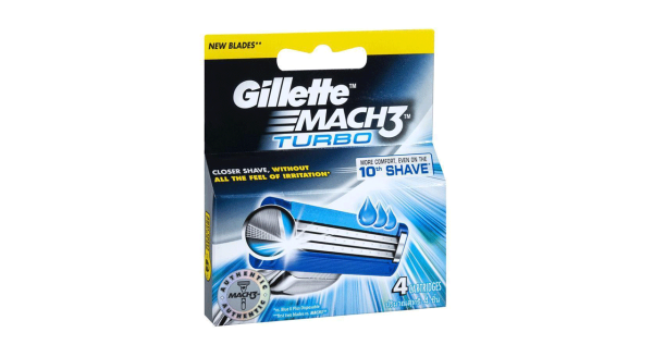 تیغ یدک ژیلت Gillette مدل Mach3 Turbo حاوی 4 عدد