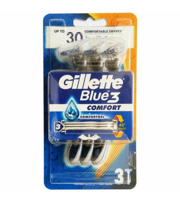خودتراش ژیلت سری Blue3 مدل Comfort بسته 3 عددی