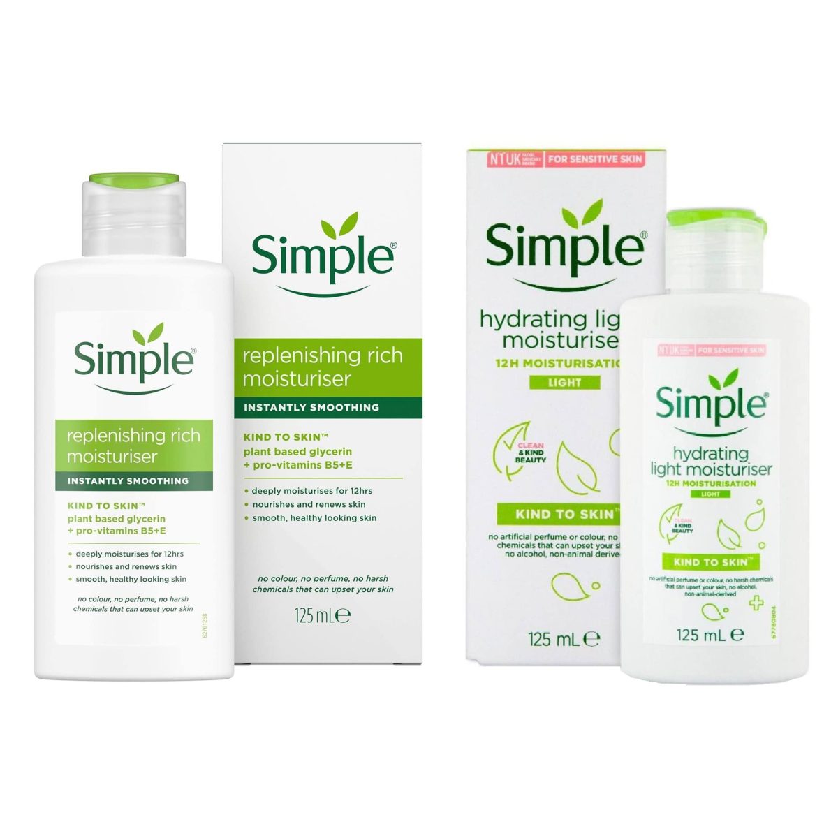 کرم آبرسان سیمپل SIMPLE - مدل LIGHT و RICH - حجم 125 میل - جور - Image 1