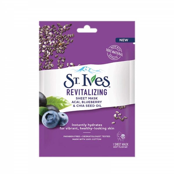 ماسک صورت ورقی سینت ایوز St.Ives مدل revitalizing بلوبری