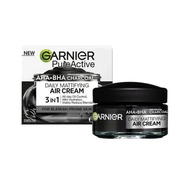 ژل آبرسان کاسه ای گارنیر GARNIER مدل زغال AHA + BHA - حجم 50 میل
