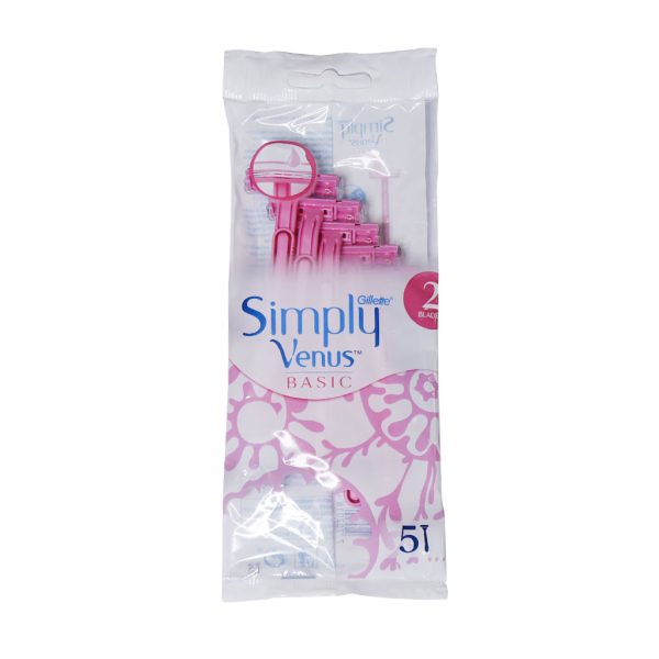 خودتراش ژیلت مدل ونوس صورتی Simply Venus بسته 5 عددی