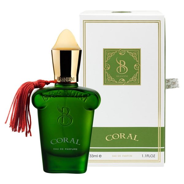 ادکلن برندینی سری کازاموراتی مدل کورال Coral حجم 33 میلی لیتر