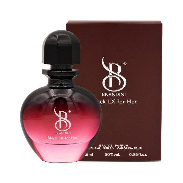 ادکلن برندینی بلک ال ایکس فورهر زنانه black lx for her حجم 25 میلی لیتر