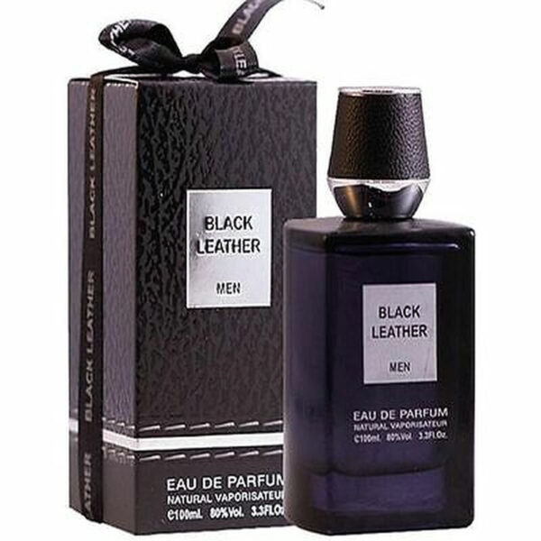 ادکلن فرگرانس ورد (Fragrance World) مردانه مدل  Black Leather WITH FREE DEO SPRAY حجم 100 میلی لیتر