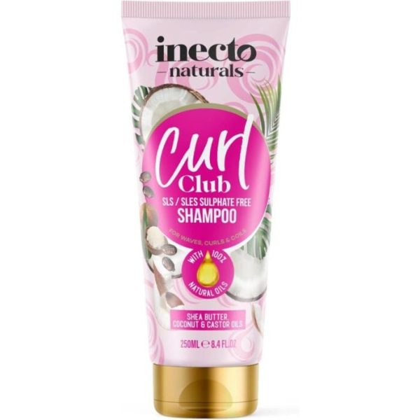 شامپو موی فر اینکتو فاقد سولفات INCTO مدل CURL CLUB حجم 250 میل
