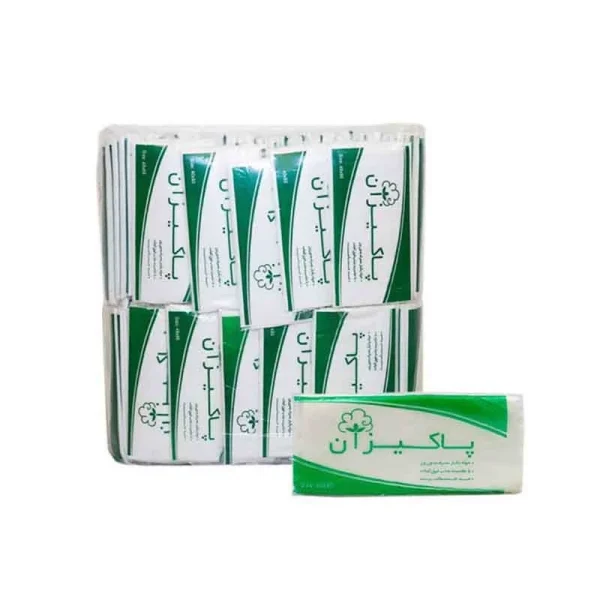 حوله یکبار مصرف پاکیزان سبز 90گرم بسته 100عددی