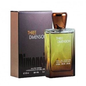 ادکلن فراگرنس ورد (Fragrance World) مردانه مدل Three Dimension حجم 100 میلی لیتر