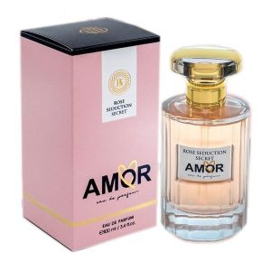 ادکلن فراگرنس ورد (Fragrance World) مدل رز سداکشن سکرت آمور Rose Seduction Secret Amore حجم 100 میلی لیتر