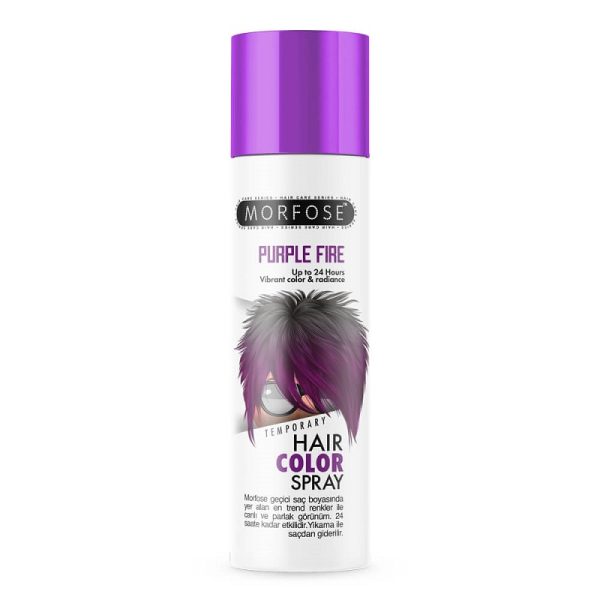اسپری رنگ مو مورفوس Morfose رنگ ارغوانی آتشین Purple Fire حجم 150 میلی لیتر