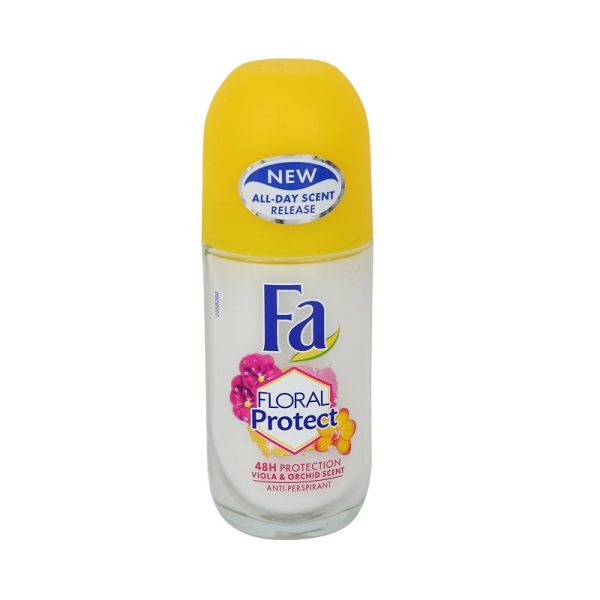 مام رول فا Fa زنانه مدل Floral Protect زرد حجم 50 میلی لیتر