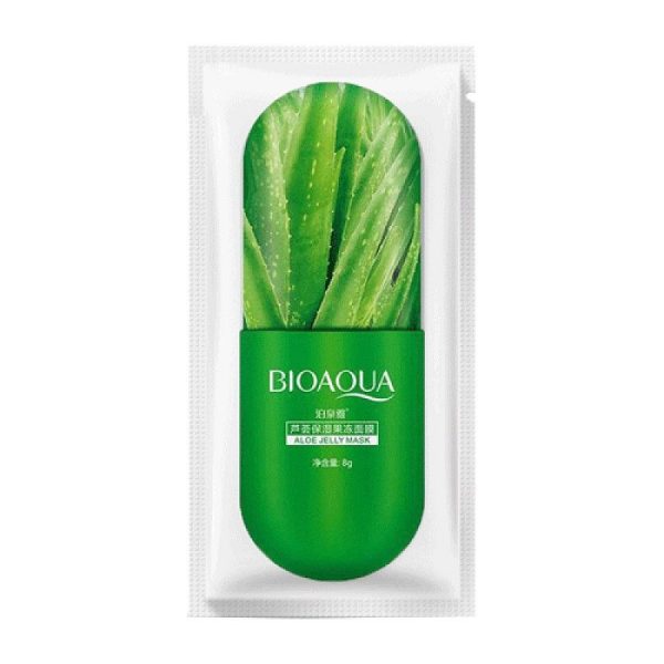 ماسک صورت بیوآکوا BioAqua مدل ورقه ای حاوی عصاره آلوئه ورا وزن 8 گرم