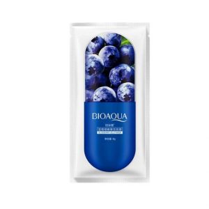 ماسک صورت بیوآکوا BioAqua مدل ورقه ای حاوی عصاره بلوبری وزن 8 گرم