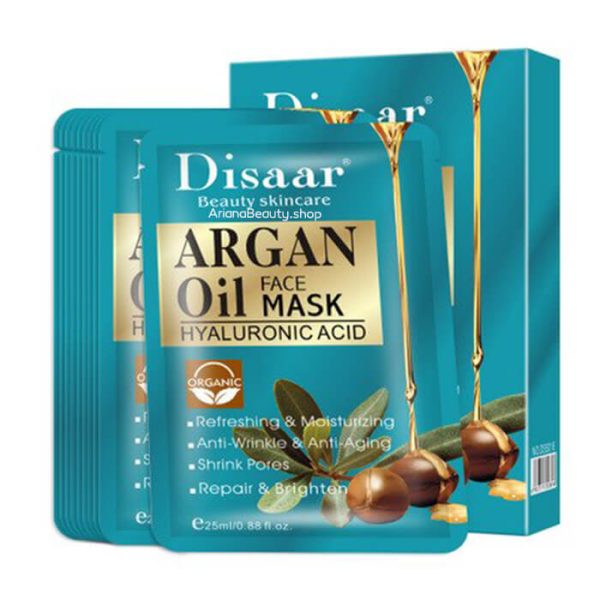 ماسک صورت دیسار حاوی آرگان بسته 10 عددی