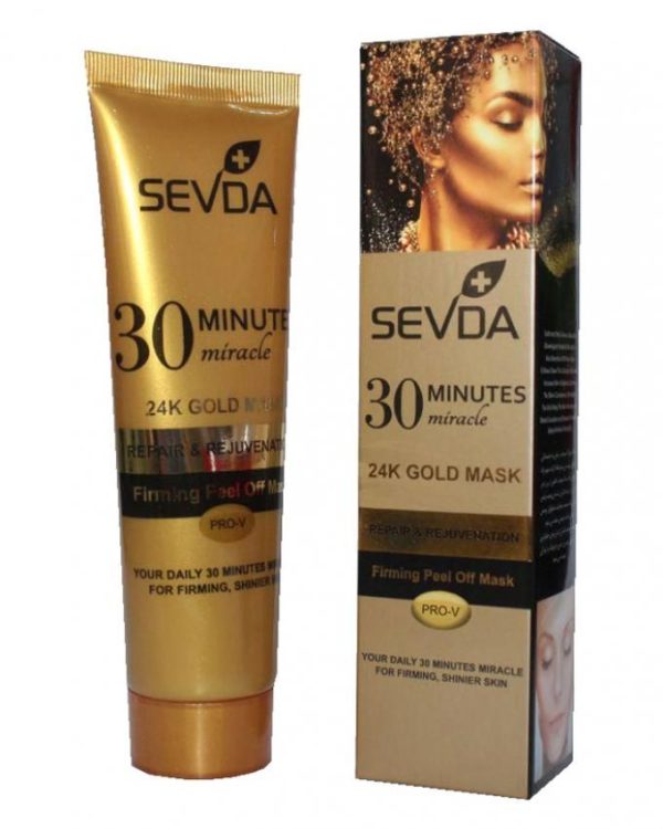 ماسک صورت سودا SEVDA مدل طلا حجم 100 میلی لیتر