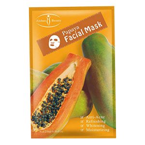ماسک صورت آیچون بیوتی Aichun Beauty مدل ورقه ای Papaya کد AC31917 بسته 10 عددی