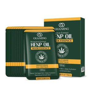 ماسک صورت گوانژینگ Guanjing مدل ورقه ای Henp Oil بسته 10 عددی
