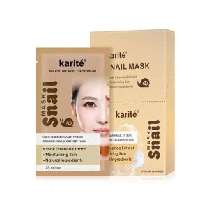ماسک صورت کاریته karite مدل ورقه ای حلزون بسته 10 عددی