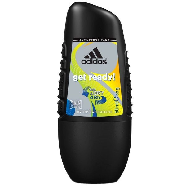 مام رول آدیداس Adidas مردانه مدل Get Ready مشکی حجم 50 میلی لیتر