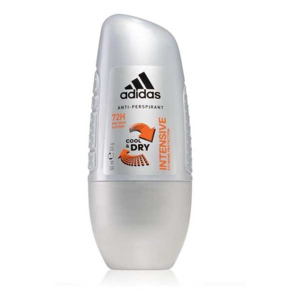 مام رول آدیداس Adidas مردانه سری Cool & Dry مدل Intensive طوسی حجم 50 میلی لیتر