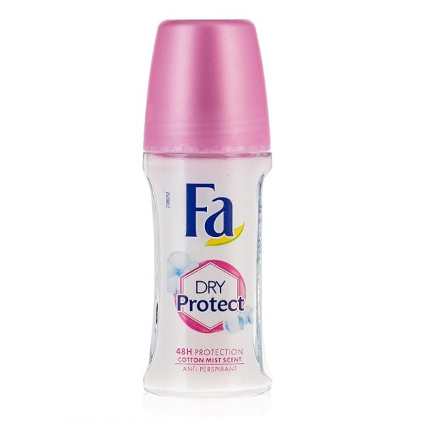 مام رول فا Fa زنانه مدل Dry Protect صورتی کرمی حجم 50 میلی لیتر