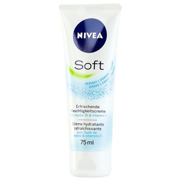 کرم مرطوب کننده نیوا Nivea مدل سافت Soft حجم 75 میل - تیوپی