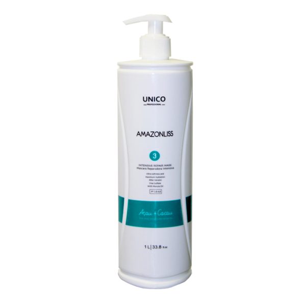 شامپو بعد از کراتین یونیکو (Unico) مدل آمازون لیس AMAZONLISS شماره 3 حجم 1000 میلی لیتر