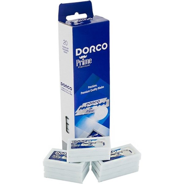 تیغ اصلاح دورکو dorco مدل prime platinum بسته ی 100 عددی