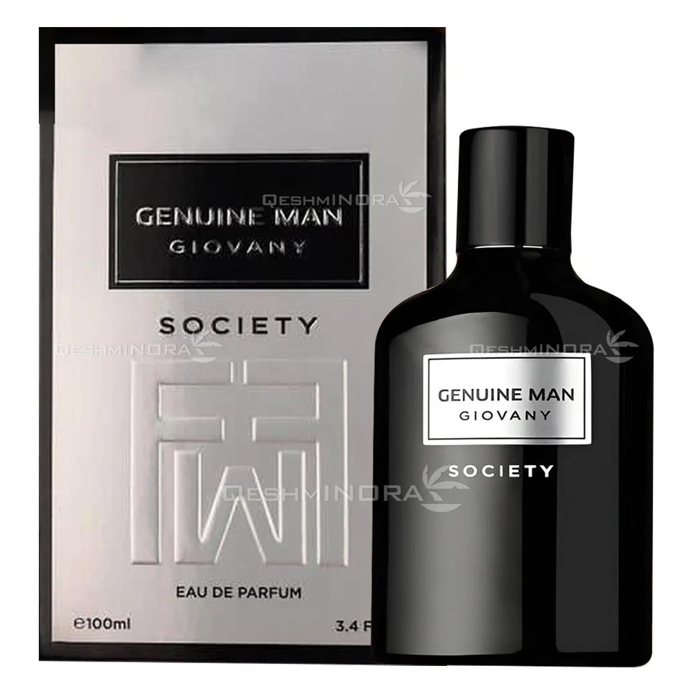 Genuine-Man-Giovany-Society ادکلن فراگرنس ورد (Fragrance World) مردانه مدل سوسایتی Society حجم 100 میلی لیتر - Image 1