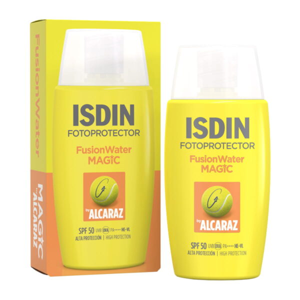 ضد آفتاب ایزدین  آلکاراز Isdin Fusion Water Magic Alcaraz Spf 50 زرد