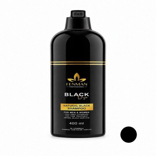 شامپو رنگ فنمن NATURAL BLACK SHAMPOO حجم 400میل
