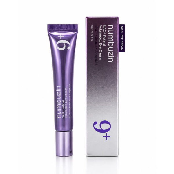 کرم دور چشم NAD + رتینال و 50 پپتاید شماره 9+ نامبوزین Numbuzin No.9 NAD+ Retinol Volumetox Eye Cream حجم 20 میل