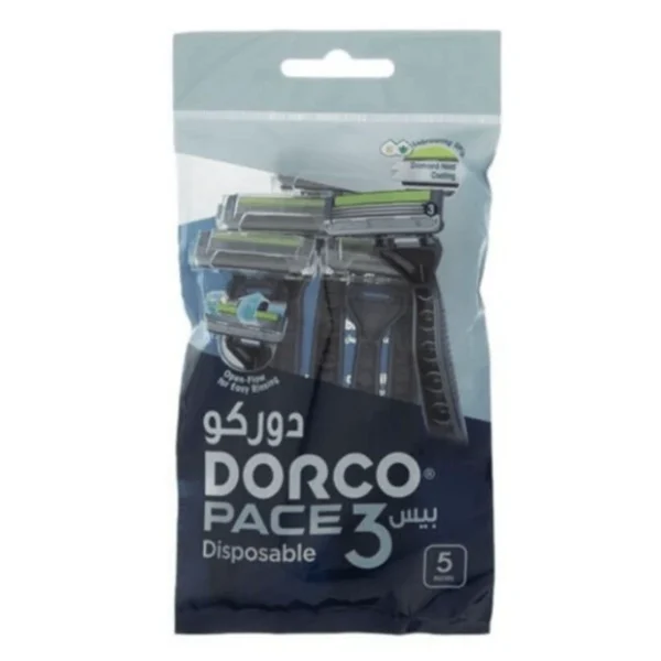 خودتراش 3 تیغ دورکو (Dorco) مدل Pace 3 Disposable بسته 5 عددی